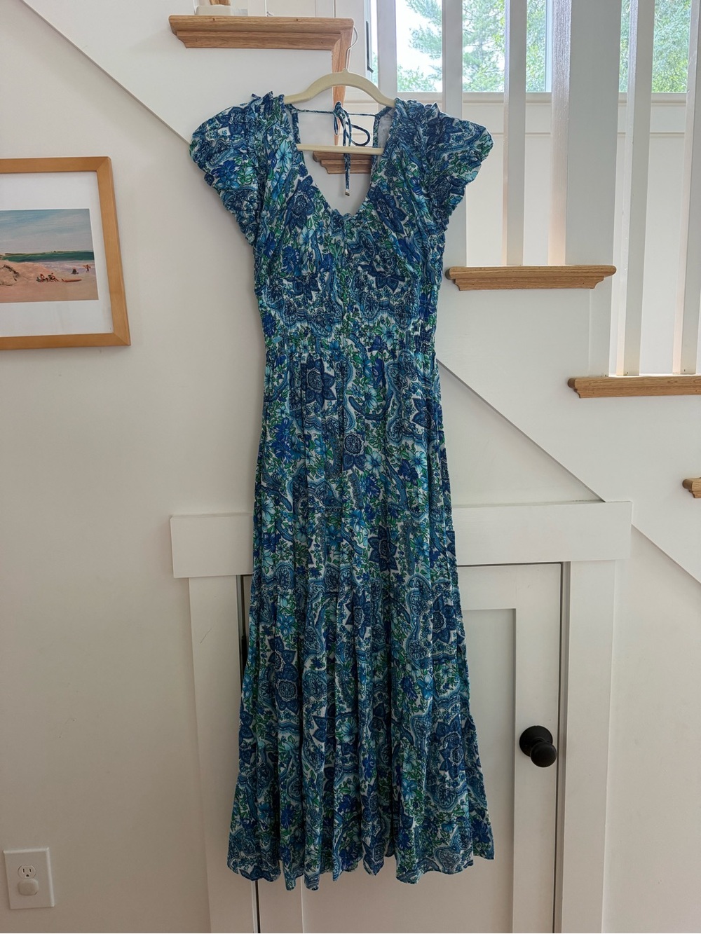 House of Harlow Blue Green Floral Maxi Dress - Women